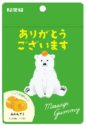 メッセージグミ　ありがとうございます(みかん)
