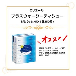 【期間特価】エリエール プラスウォーターティシュー(5箱パック)
