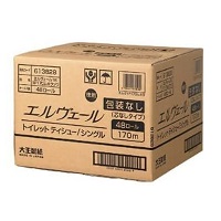 エルヴェール トイレットティッシュシングル170m6ロール(芯なし)