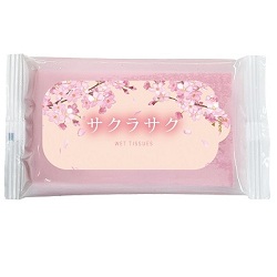サクラサクカラーウエットティッシュ8枚